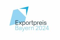 Das Foto zeigt das Logo des Exportpreises Bayern 2024.